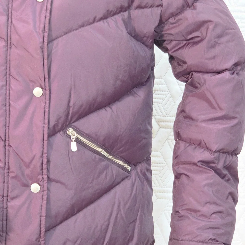 Colebrook & Co Puffer Coat Womens Purple Quilted‎ Duck Down fill Warm Outdoors M - Picture 3 of 15